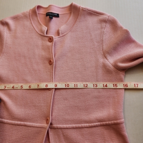 Eileen Fisher | Silk Cotton Sweater Cardigan, size XS Petite - Picture 6 of 7